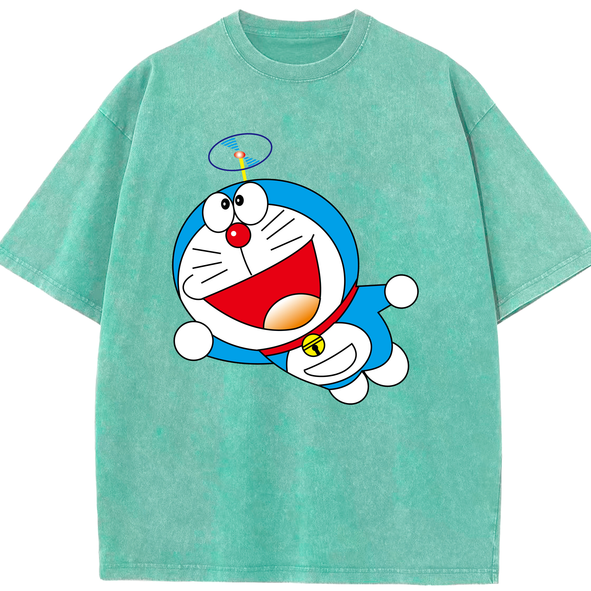 （画像用） ドラえもん Doraemon 綿100% ヴィンテージ風 半袖Tシャツ（フロントプリント）